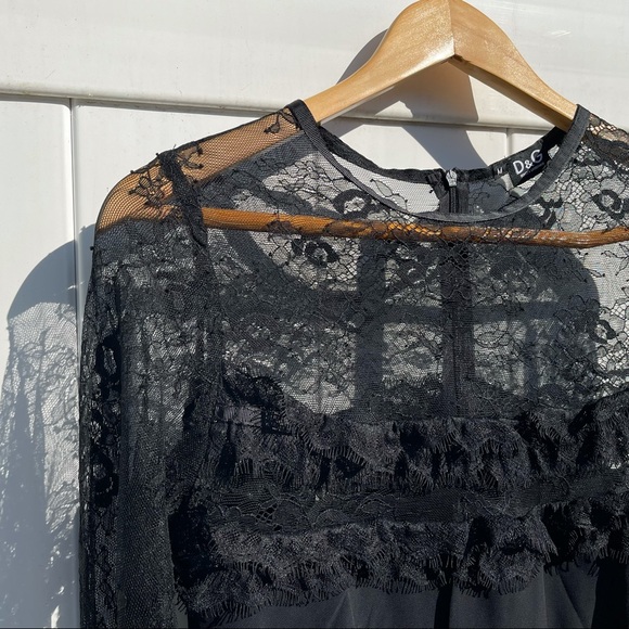 Dolce & Gabbana Black Ruffle Dress - Size M
